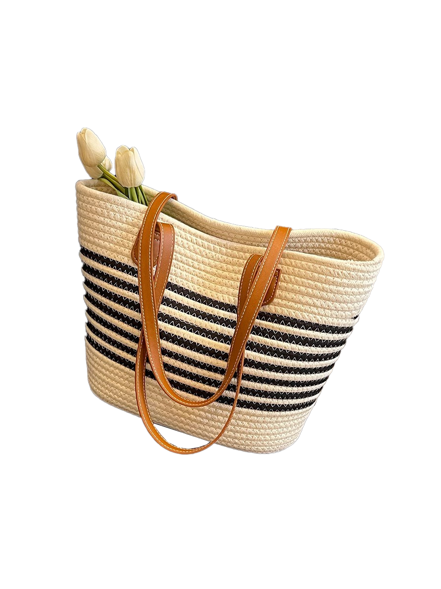 Bolso de Rafia Trenzada Versátil de Hombro | Gran Capacidad | Playa y Vacaciones