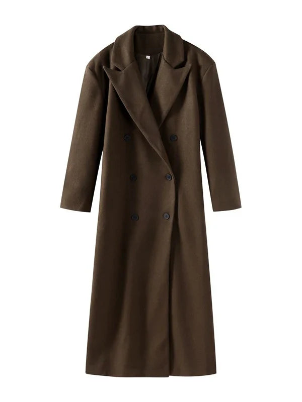 Abrigo Oversized de Mezcla de Lana para Mujer