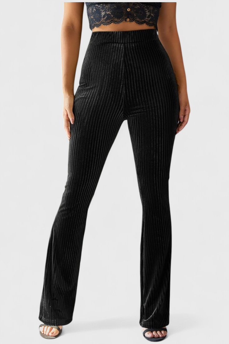 Liset - Pantalón Acampanado de Terciopelo Suave