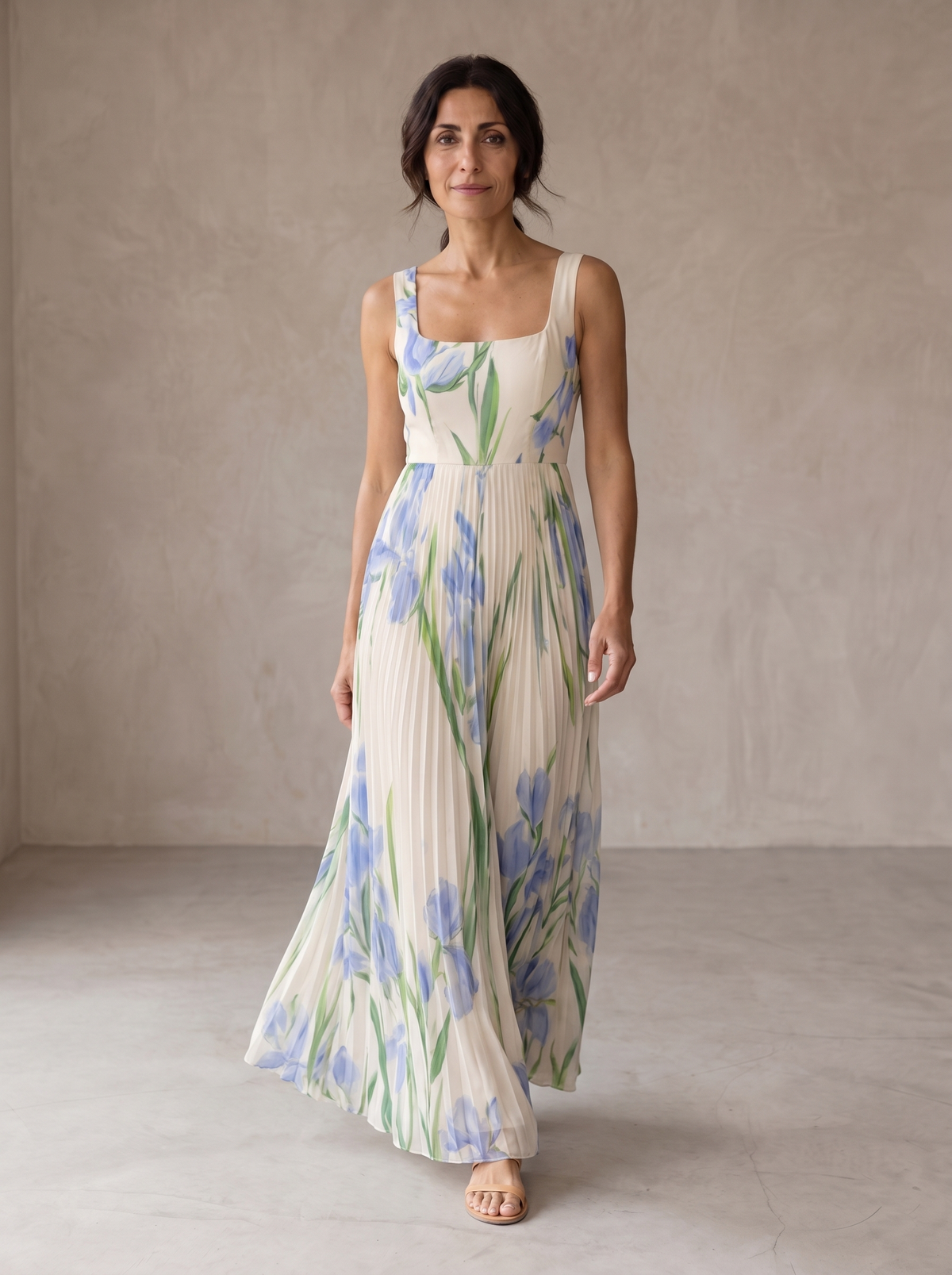 Oriah | Vestido largo floral de corte en A
