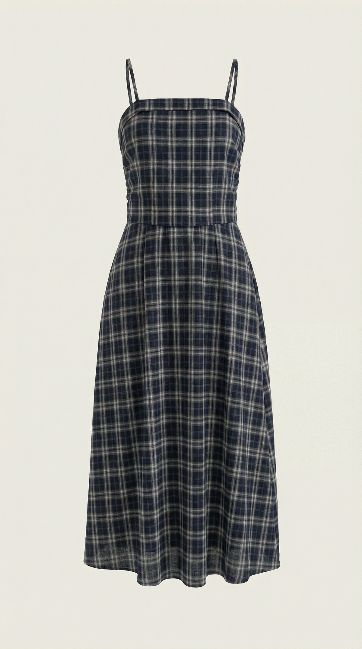 Vestido midi de cuadros para verano