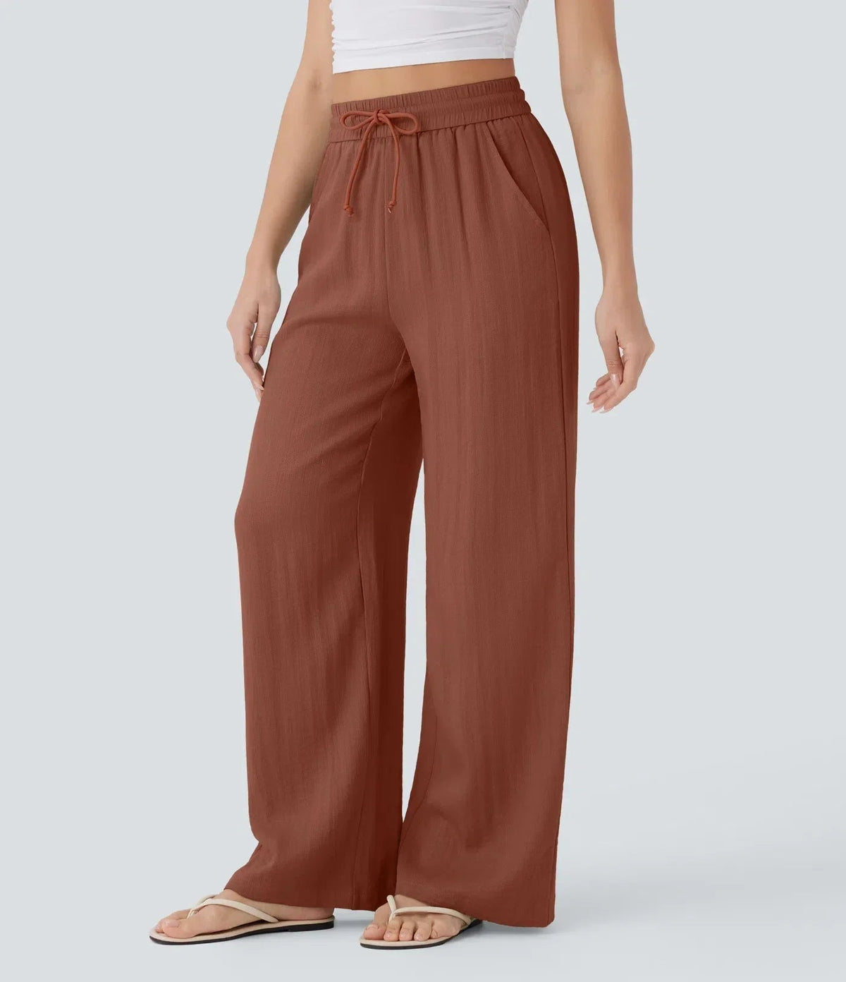 Sarah – Pantalones de pernera ancha y estilo desenfadado