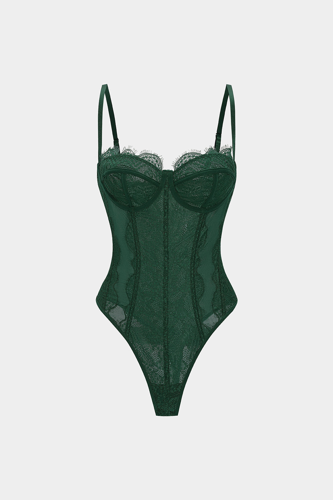 Body Bustier Corsé de Malla Transparente