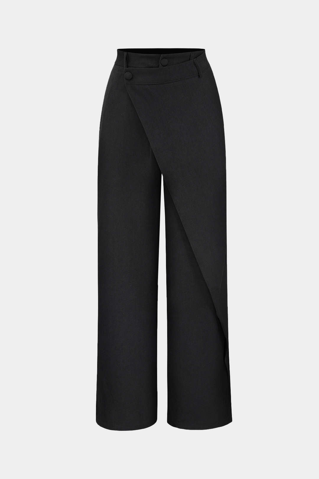 Oaklyn Pantalón Recto de Cintura Cruzada y Caída Fluida
