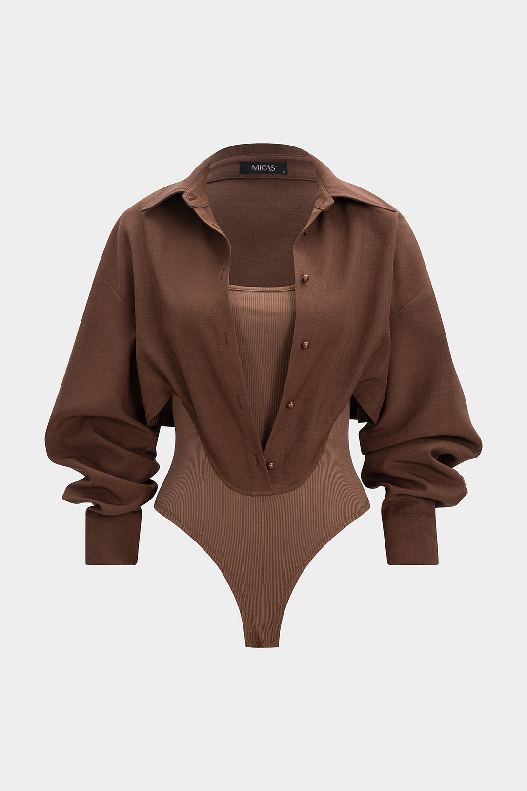 Body de Manga Larga en Patchwork