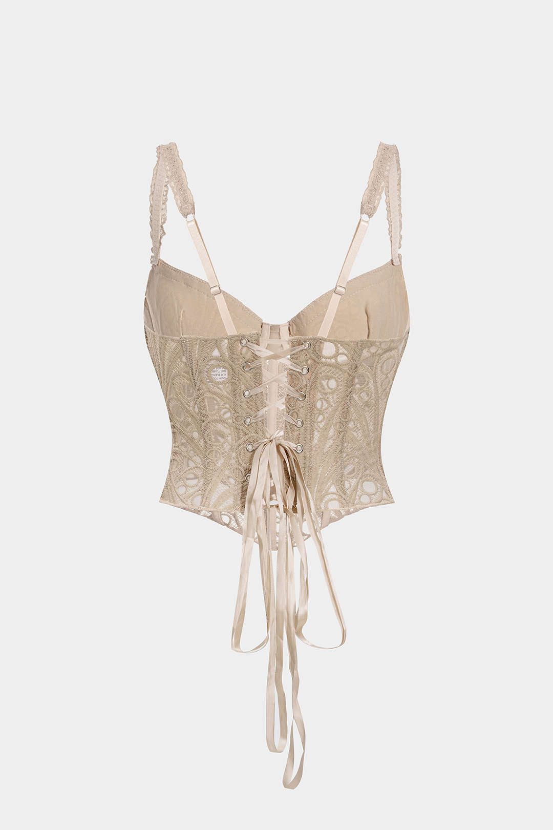 Top Camisola Espalda Anudada de Encaje