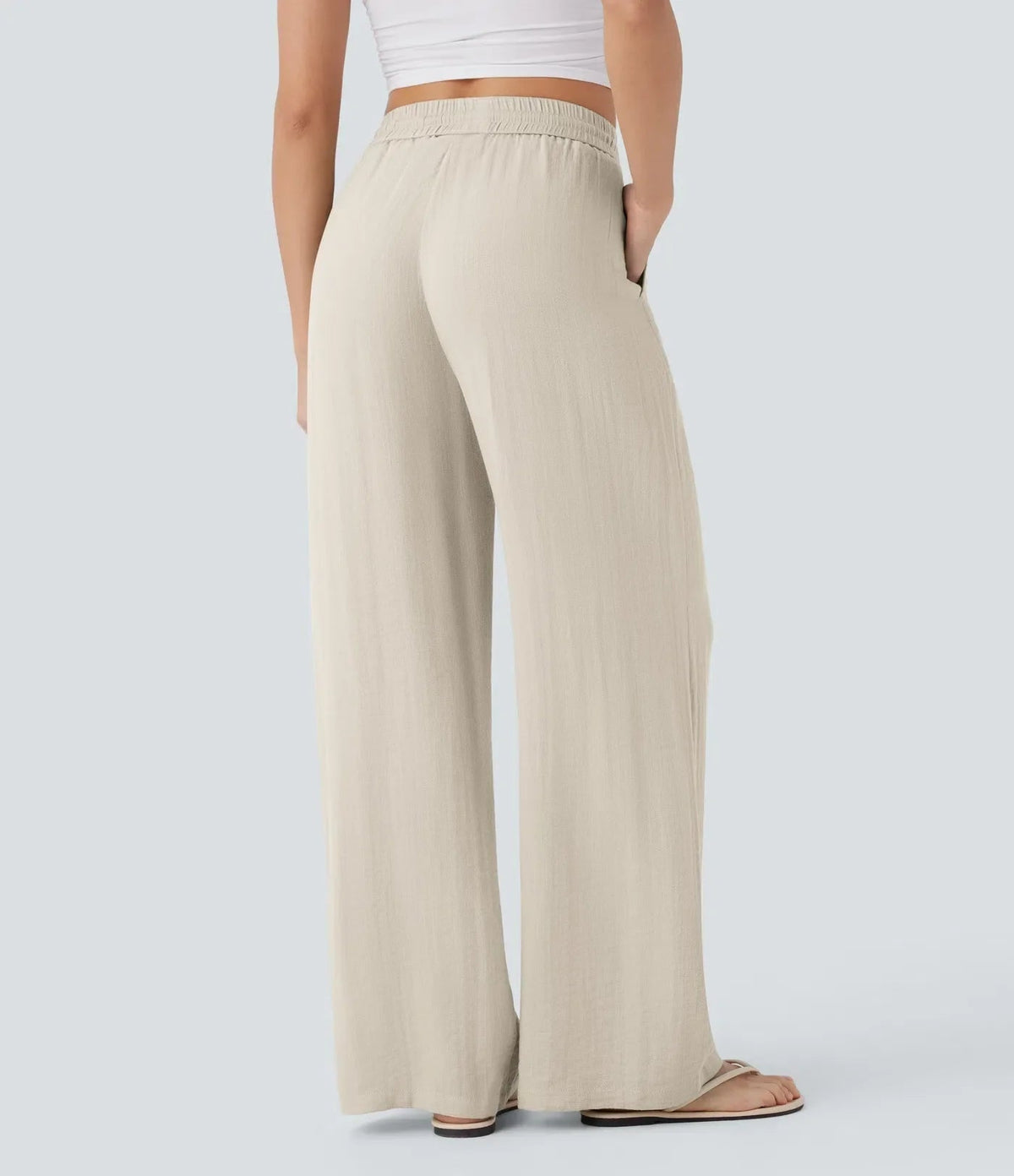 Sarah – Pantalones de pernera ancha y estilo desenfadado