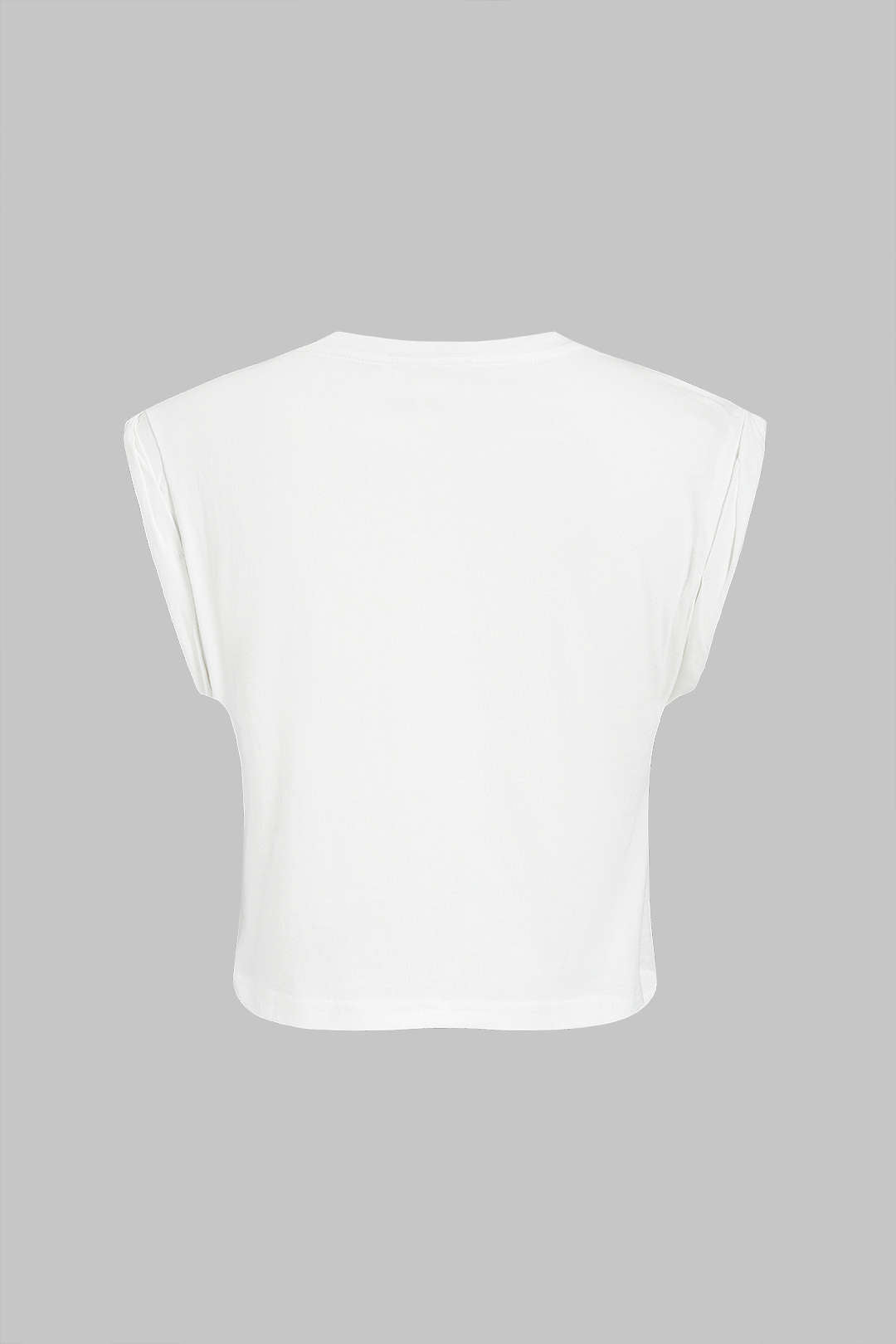 Camiseta de Manga Corta Anudada con Dobladillo de Estampado Floral