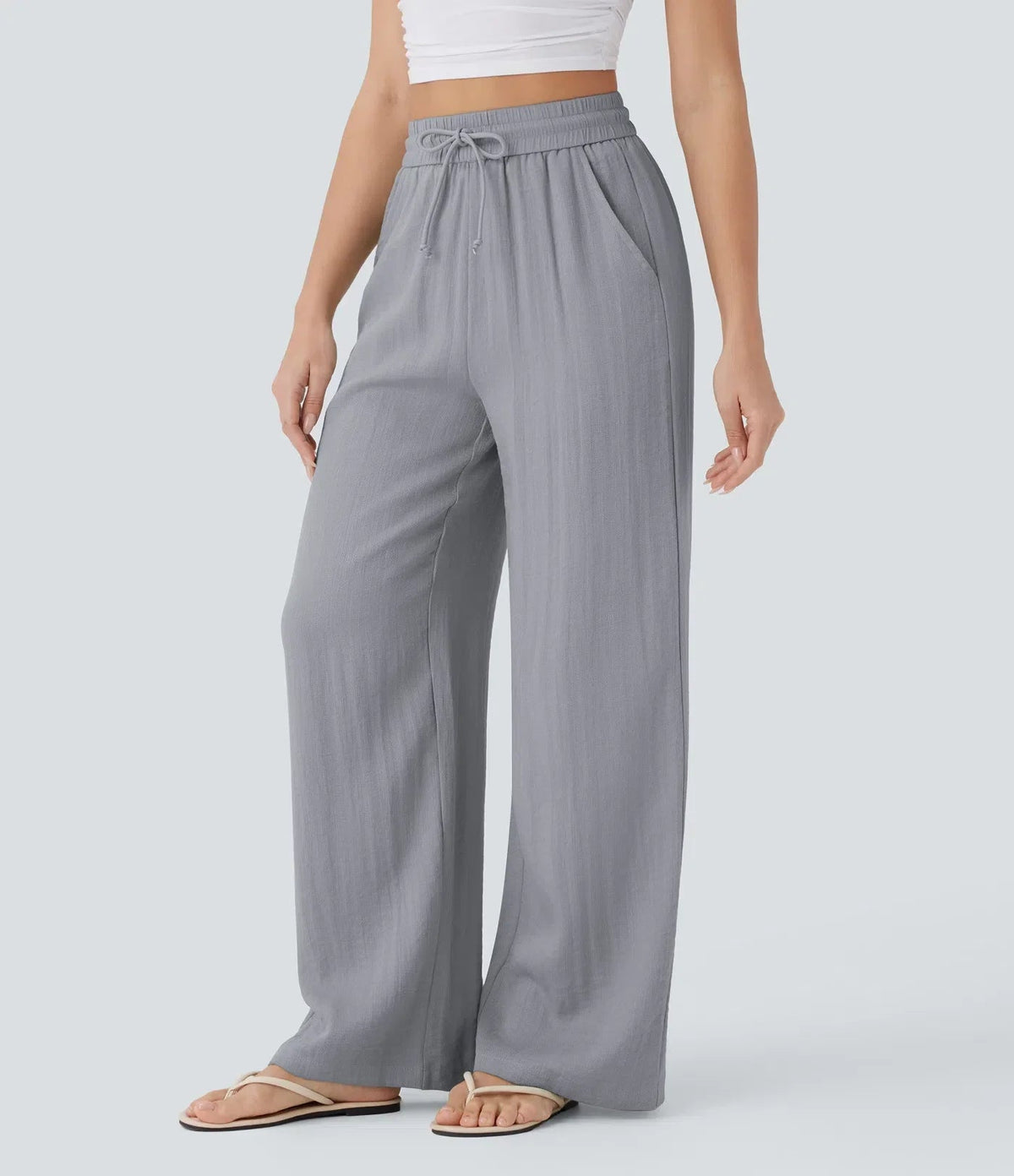 Sarah – Pantalones de pernera ancha y estilo desenfadado