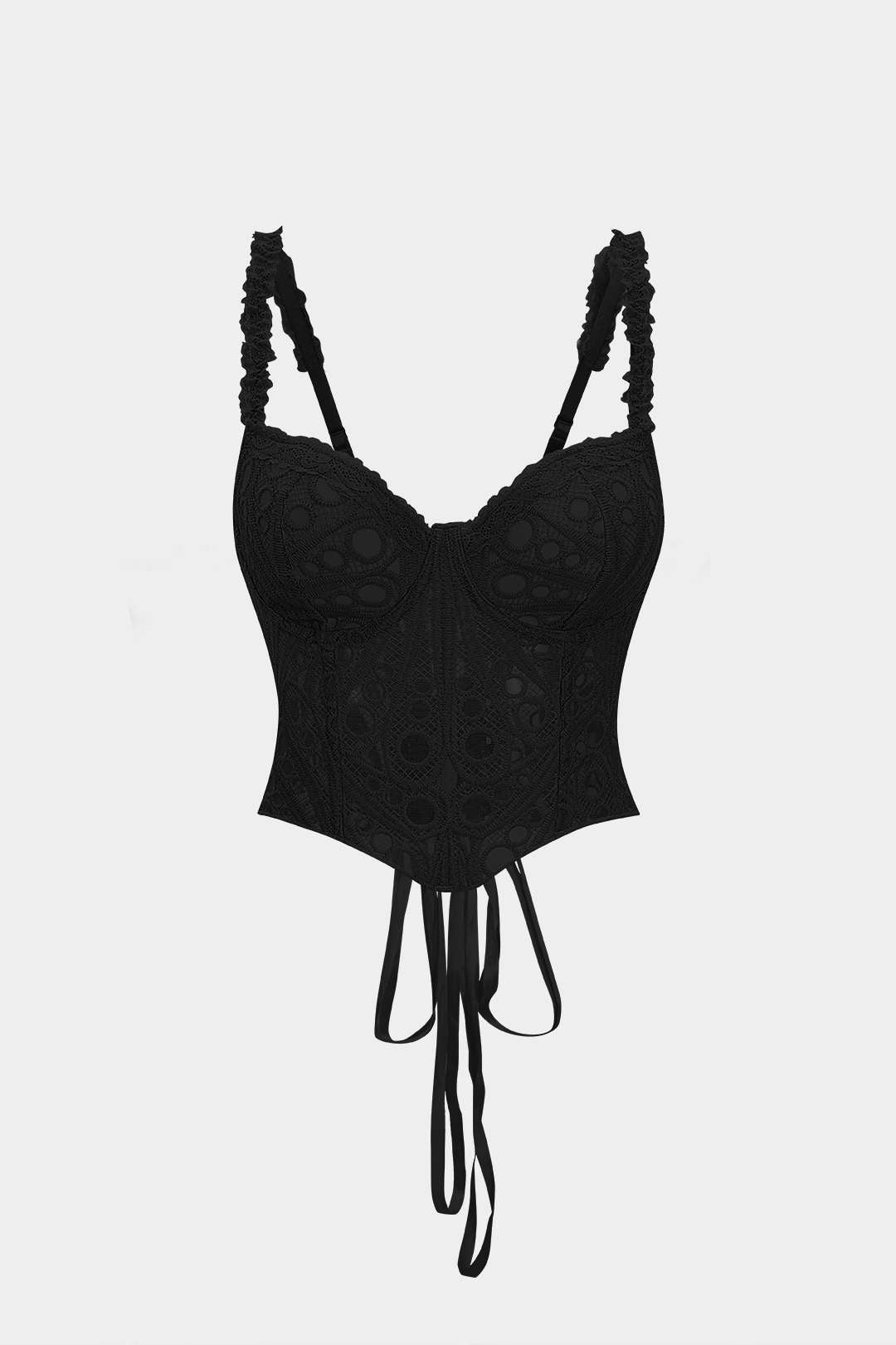 Top Camisola Espalda Anudada de Encaje