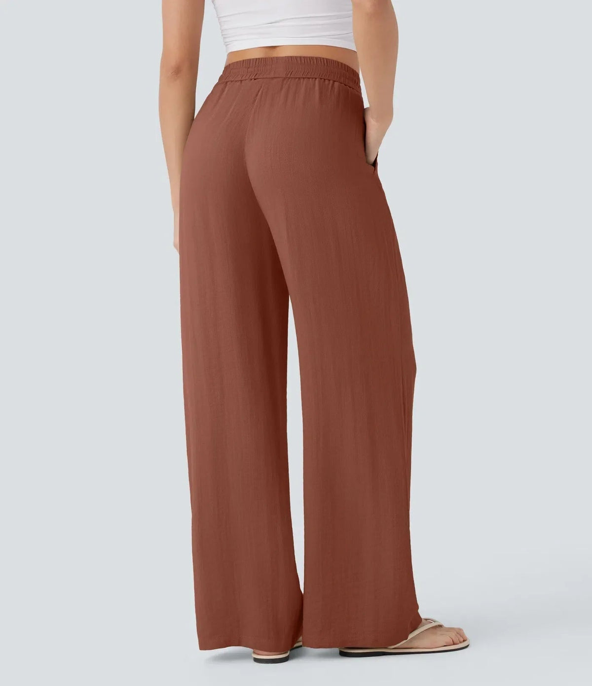 Sarah – Pantalones de pernera ancha y estilo desenfadado