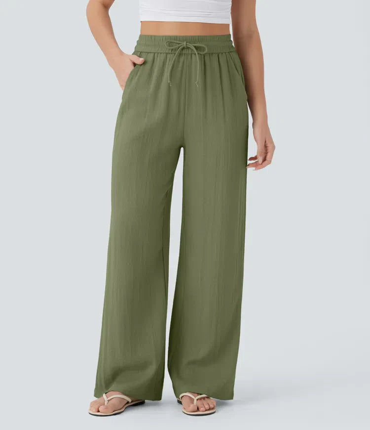 Sarah – Pantalones de pernera ancha y estilo desenfadado