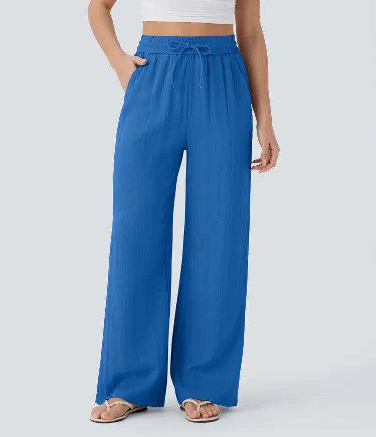 Sarah – Pantalones de pernera ancha y estilo desenfadado