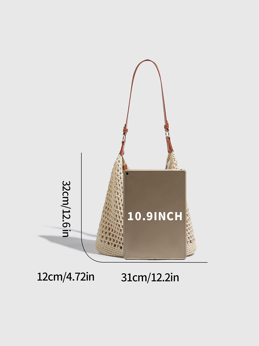 Bolso de Paja Tejido para Mujer, Bolso de Playa, Bandolera MDA0430H3T