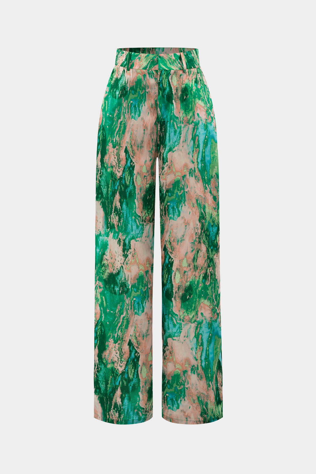 Inna Pantalón Recto con Estampado Marmoleado Elegante