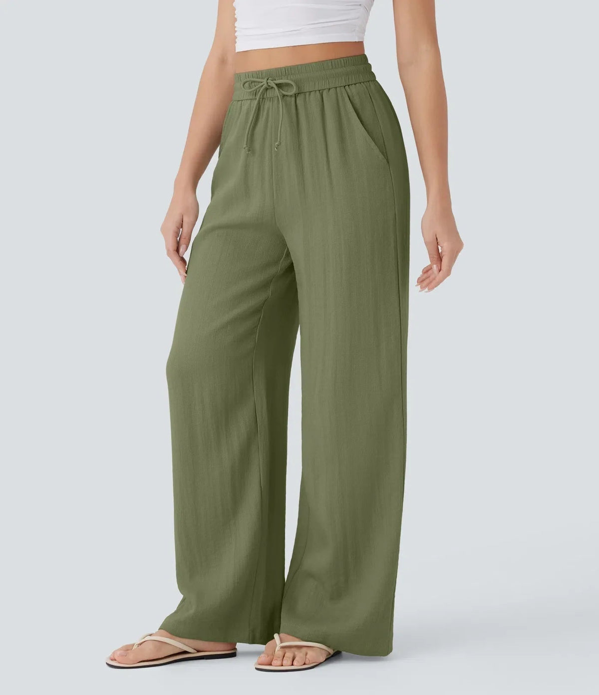 Sarah – Pantalones de pernera ancha y estilo desenfadado