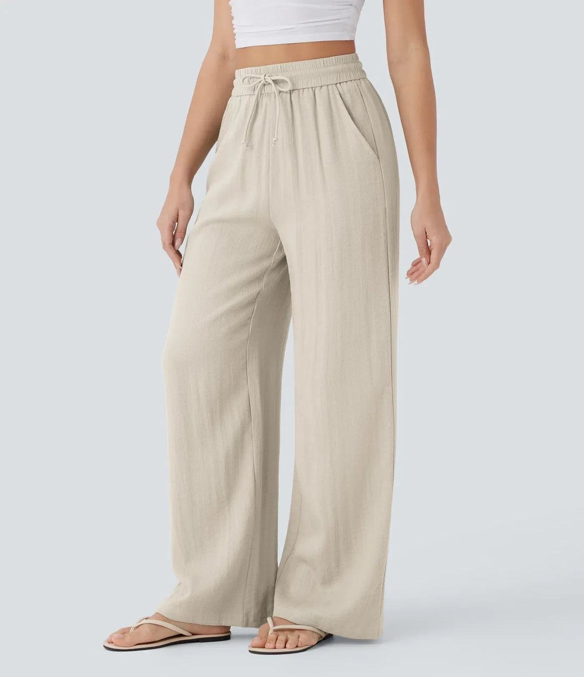 Sarah – Pantalones de pernera ancha y estilo desenfadado