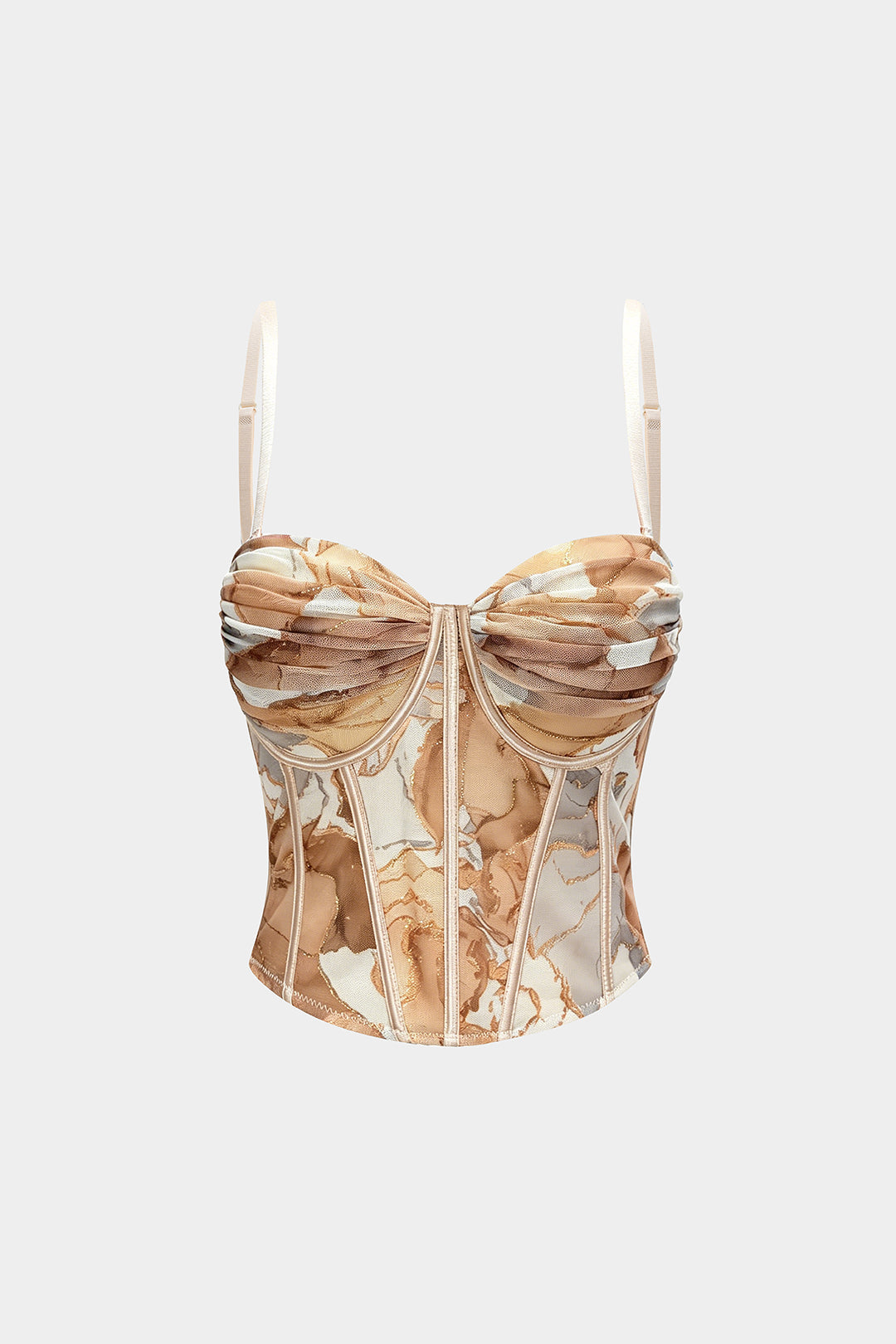 Top Cami Corsé con Estampado Floral