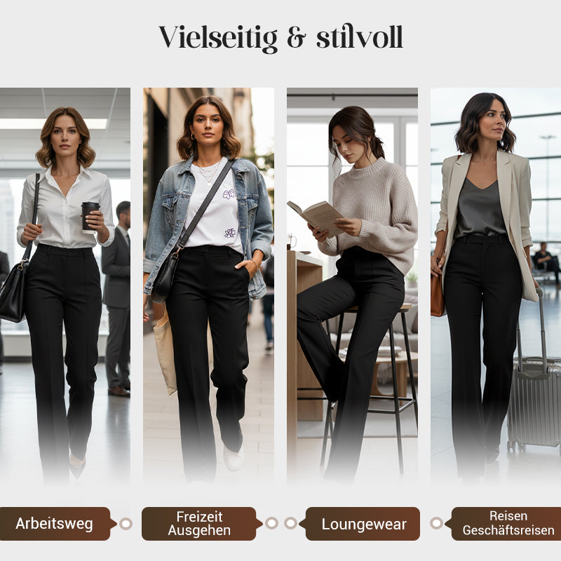 Yakelin  | Pantalones de traje de tiro alto para mujer