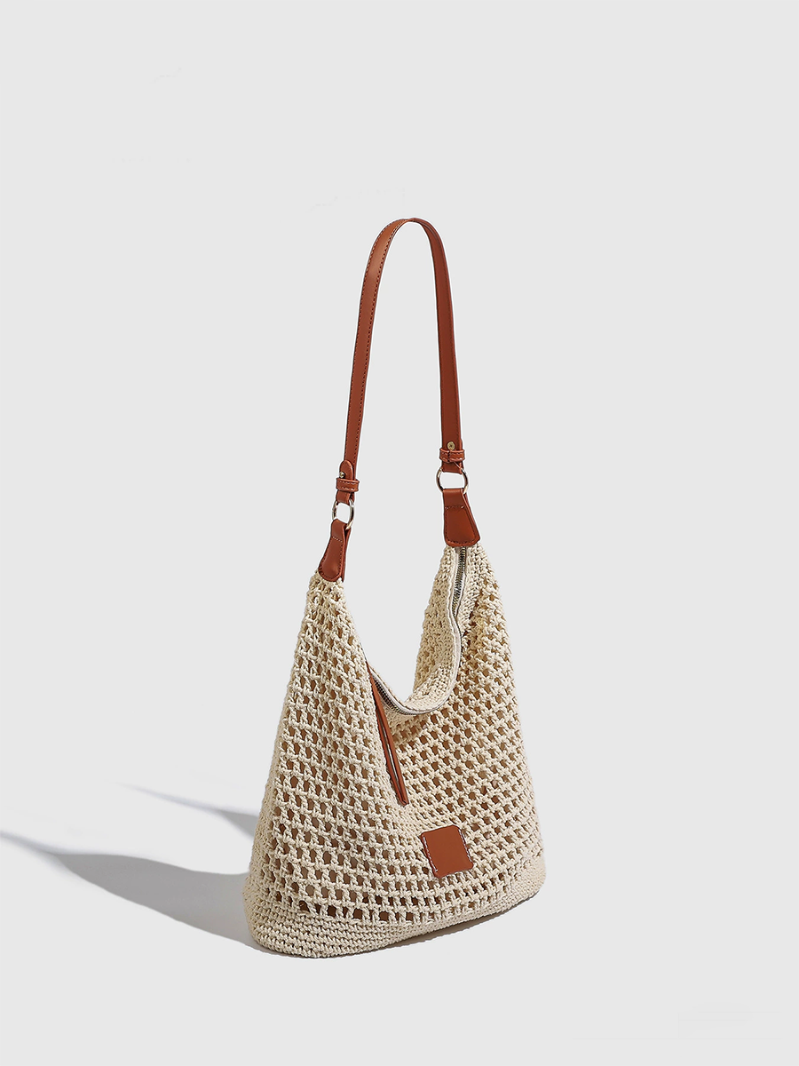 Bolso de Paja Tejido para Mujer, Bolso de Playa, Bandolera MDA0430H3T