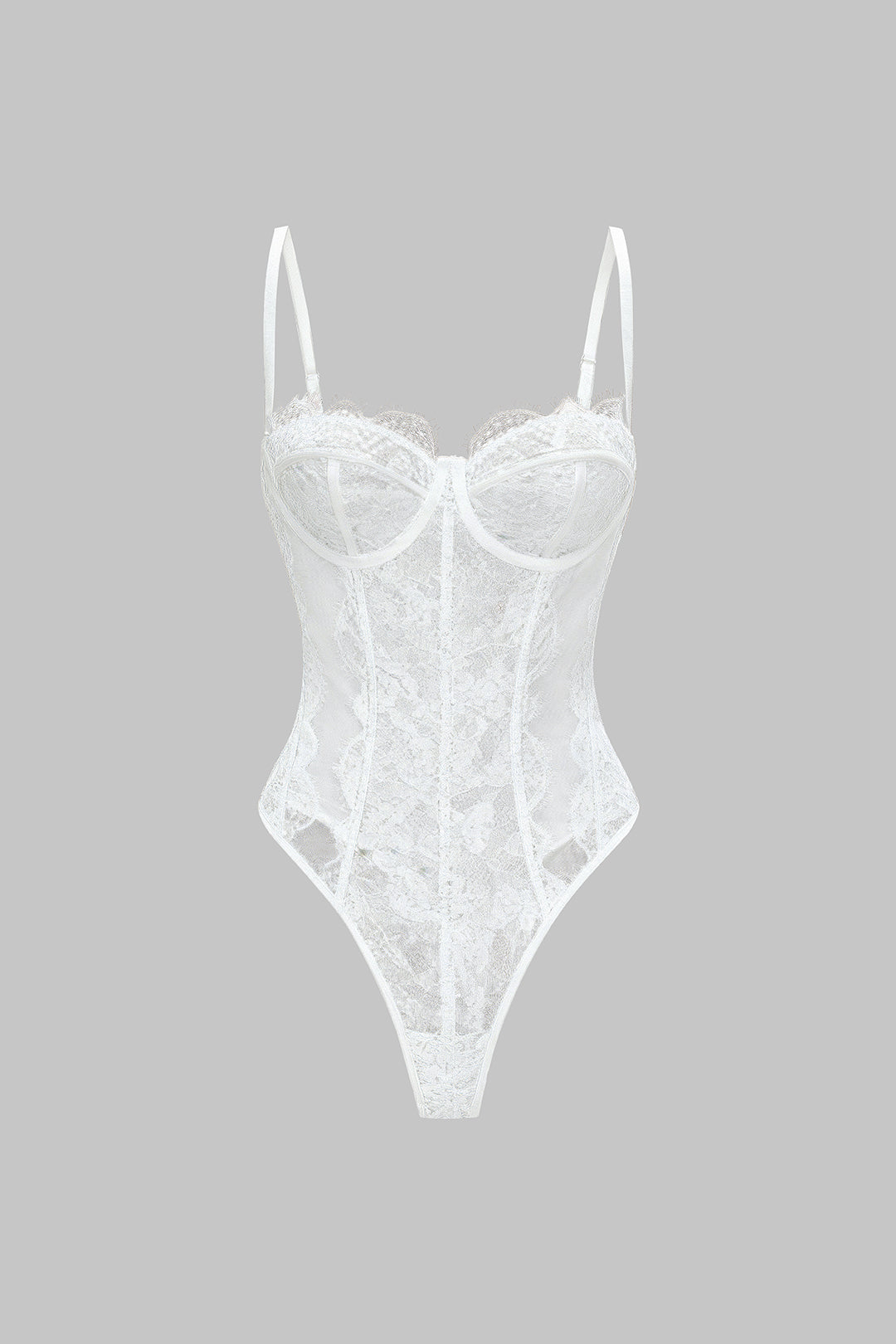 Body Bustier Corsé de Malla Transparente