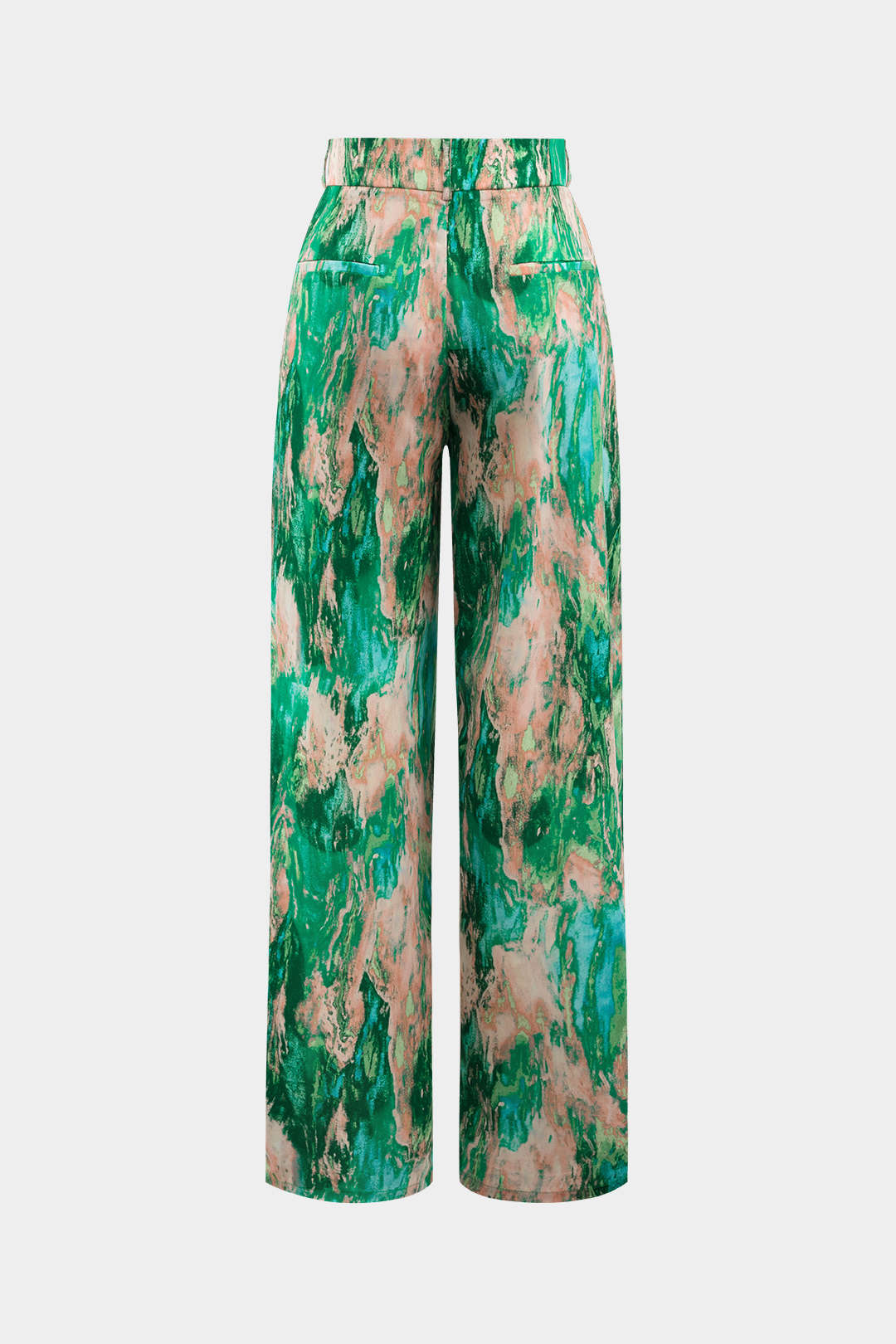 Inna Pantalón Recto con Estampado Marmoleado Elegante