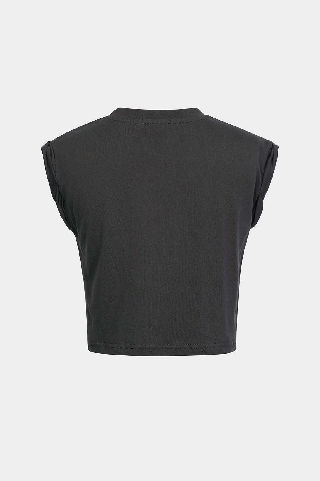 Camiseta de Manga Corta Anudada con Dobladillo de Estampado Floral