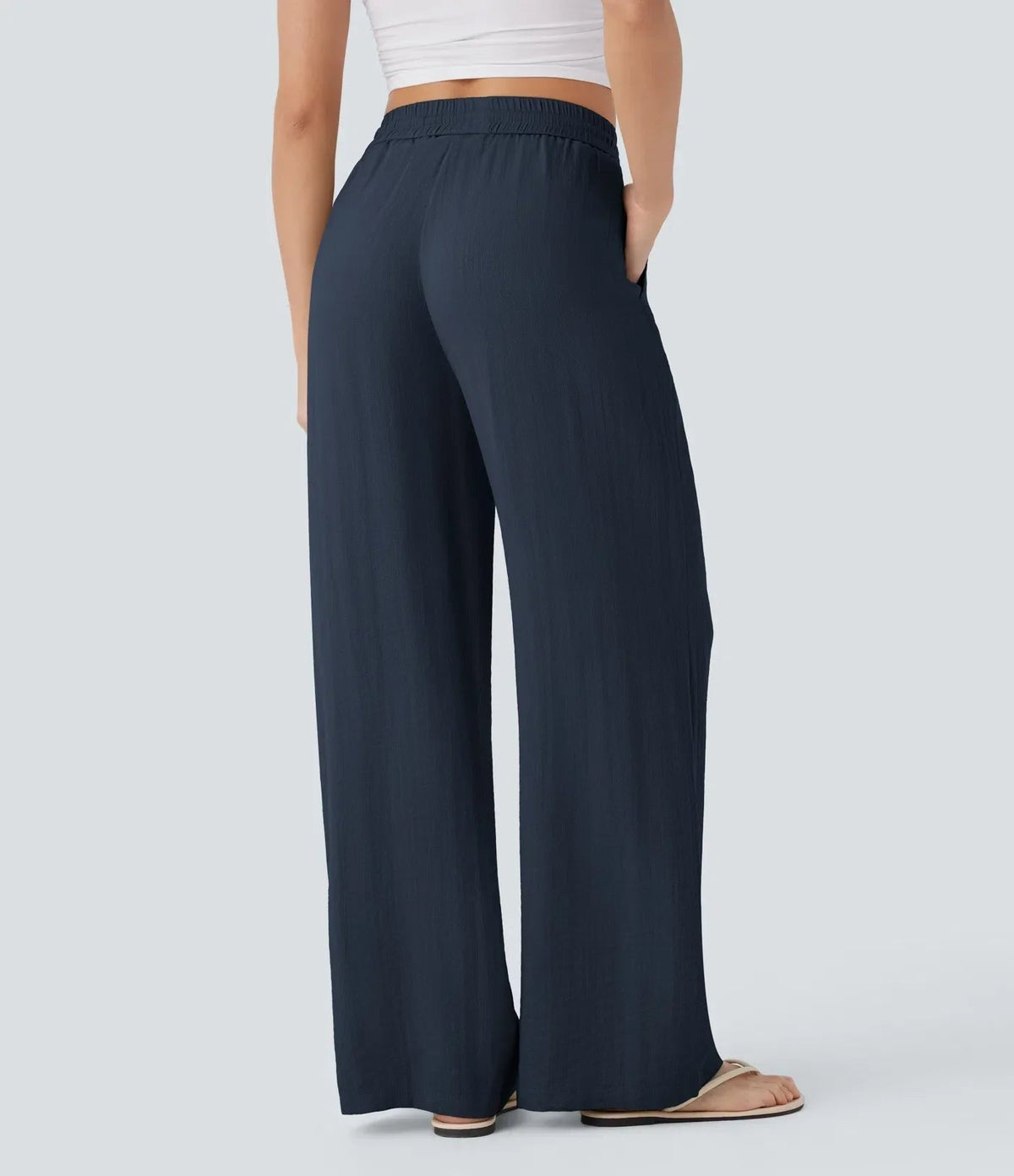 Sarah – Pantalones de pernera ancha y estilo desenfadado