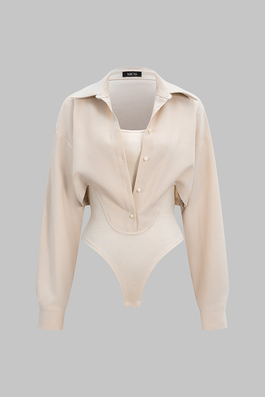 Body de Manga Larga en Patchwork