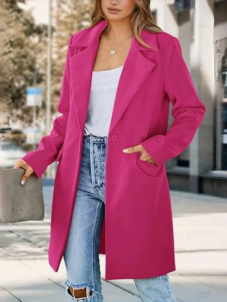 Gabardina de Otoño para Mujer – Diseño con Solapa Elegante para Salidas Chic