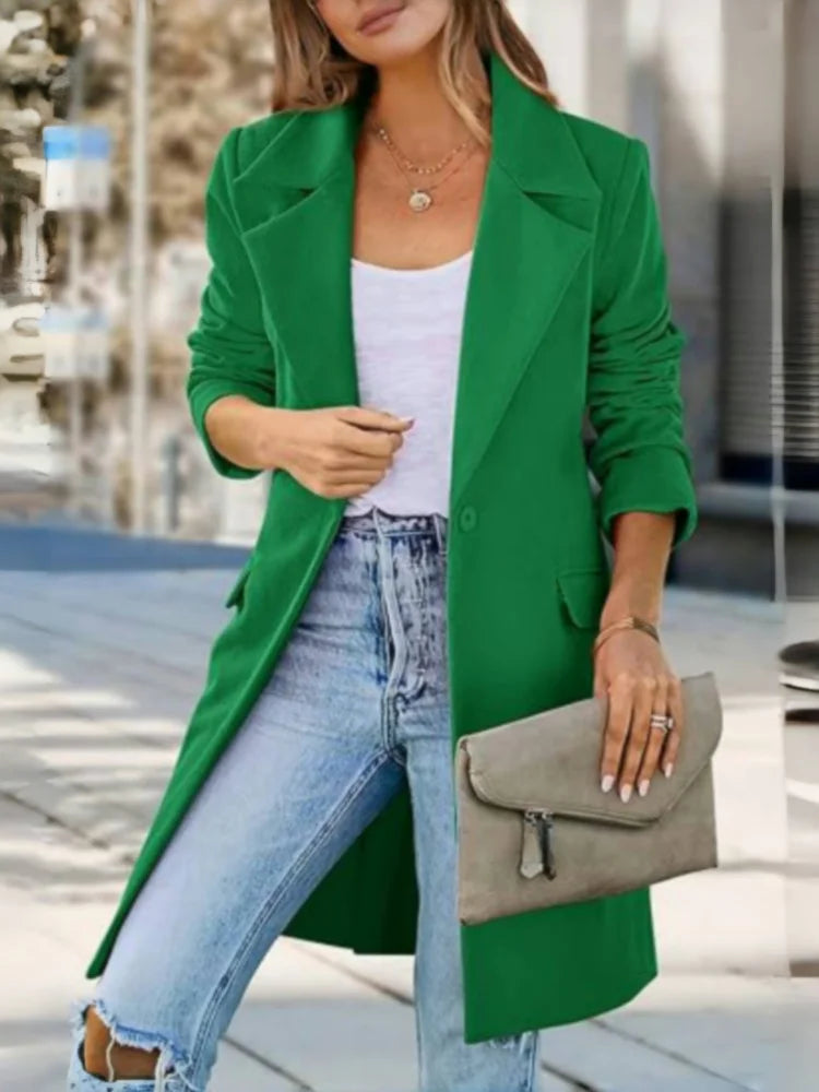 Gabardina de Otoño para Mujer – Diseño con Solapa Elegante para Salidas Chic