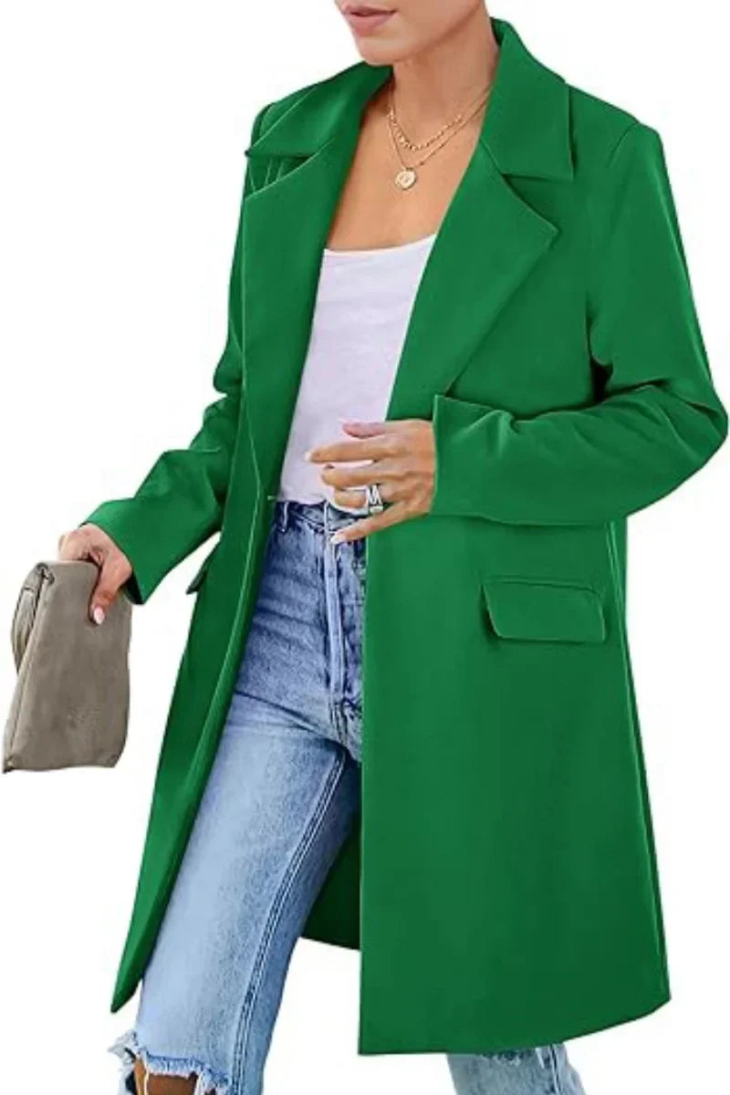 Gabardina de Otoño para Mujer – Diseño con Solapa Elegante para Salidas Chic
