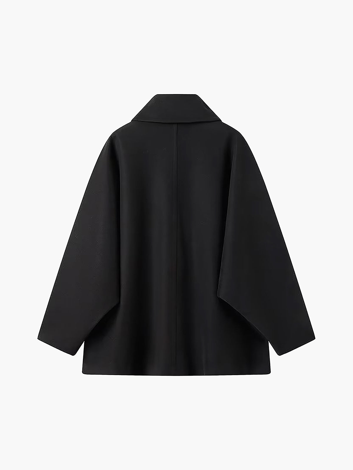 Abrigo Oversized de Mezcla de Lana con Cierre de Botones para Mujer