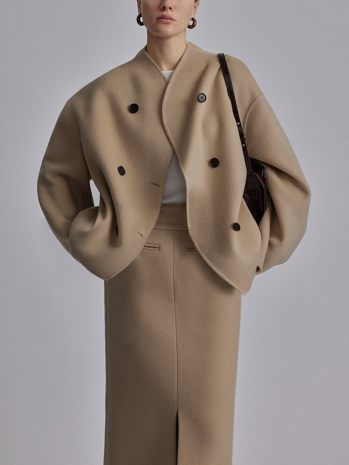 Abrigo Oversized de Doble Botonadura para Mujer