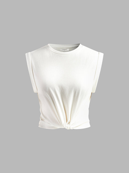 Camiseta de Algodón Anudada