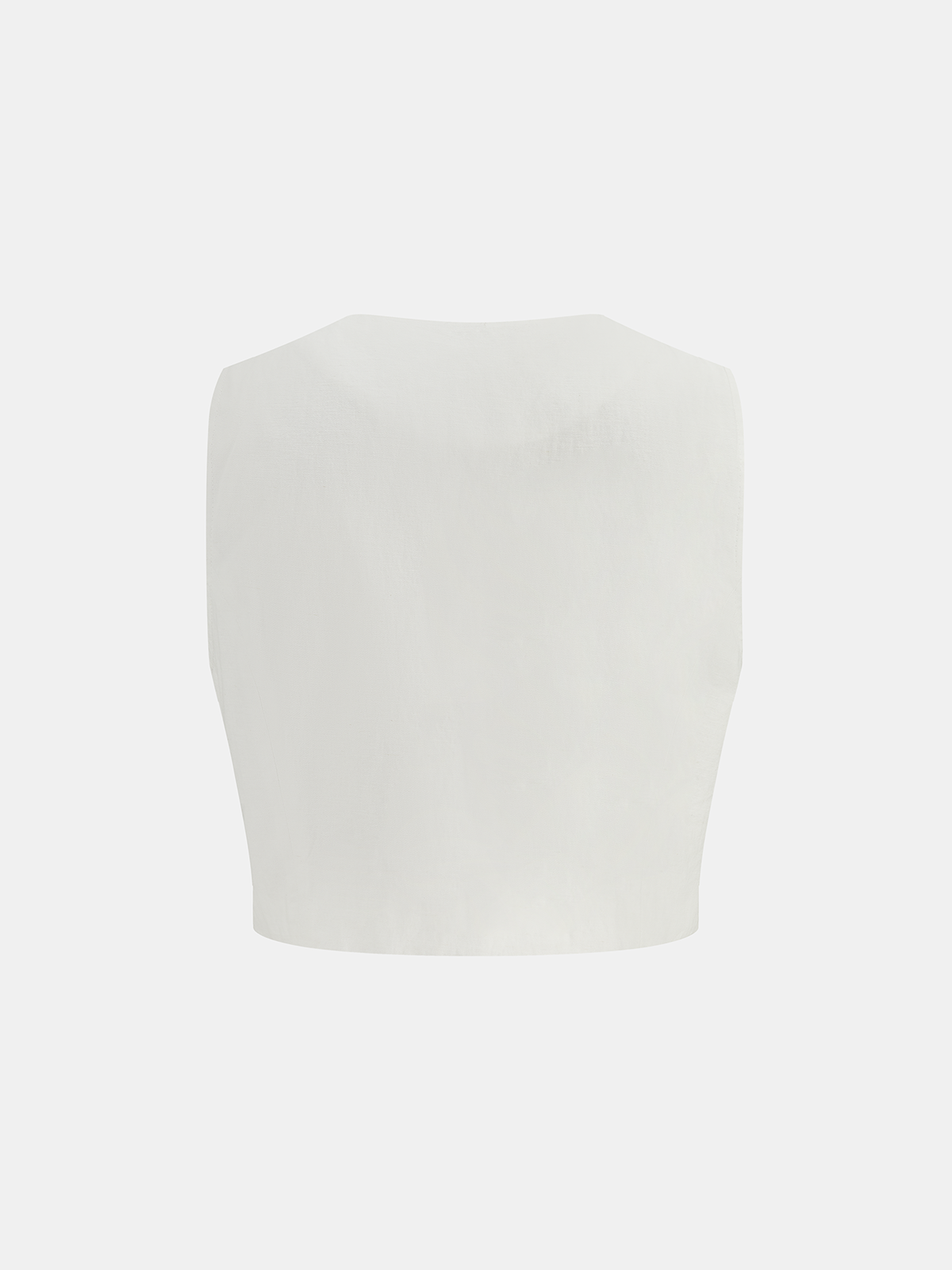 Conjunto de top y falda de algodón y lino con acabado festoneado