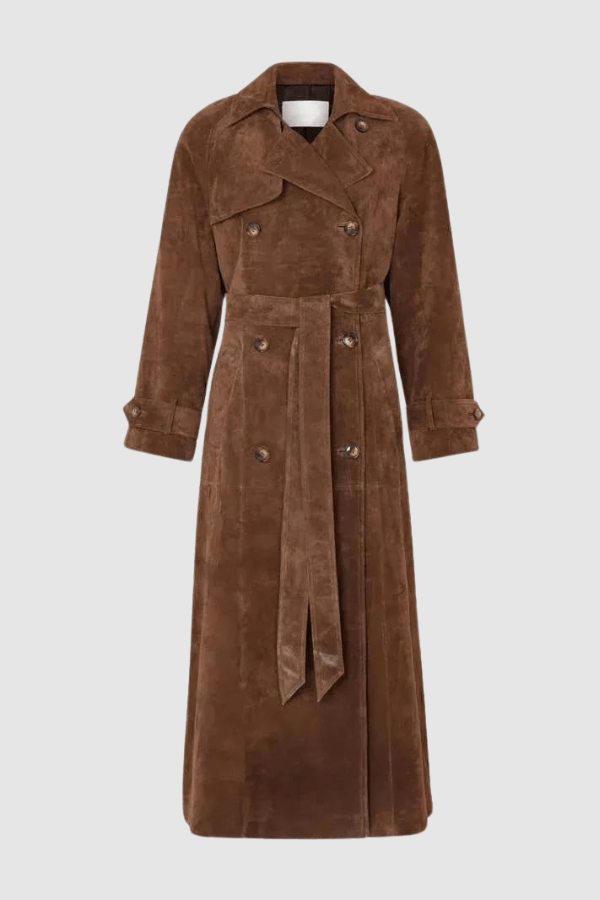 Gabardina Maxi de Ante Vegano para Mujer