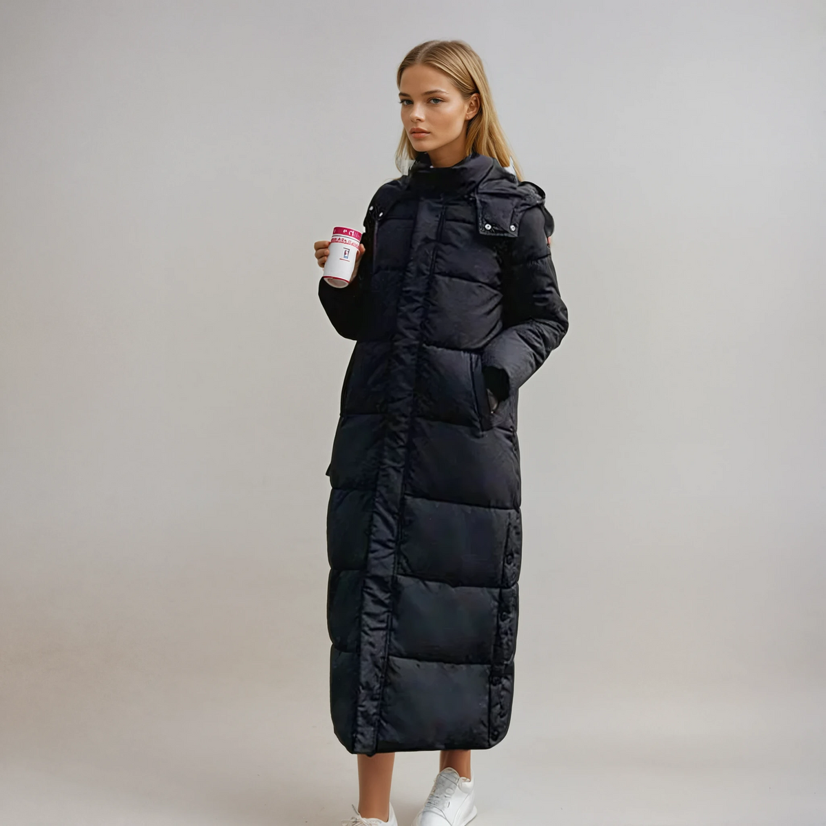 Plumífero Largo y Elegante para Mujer