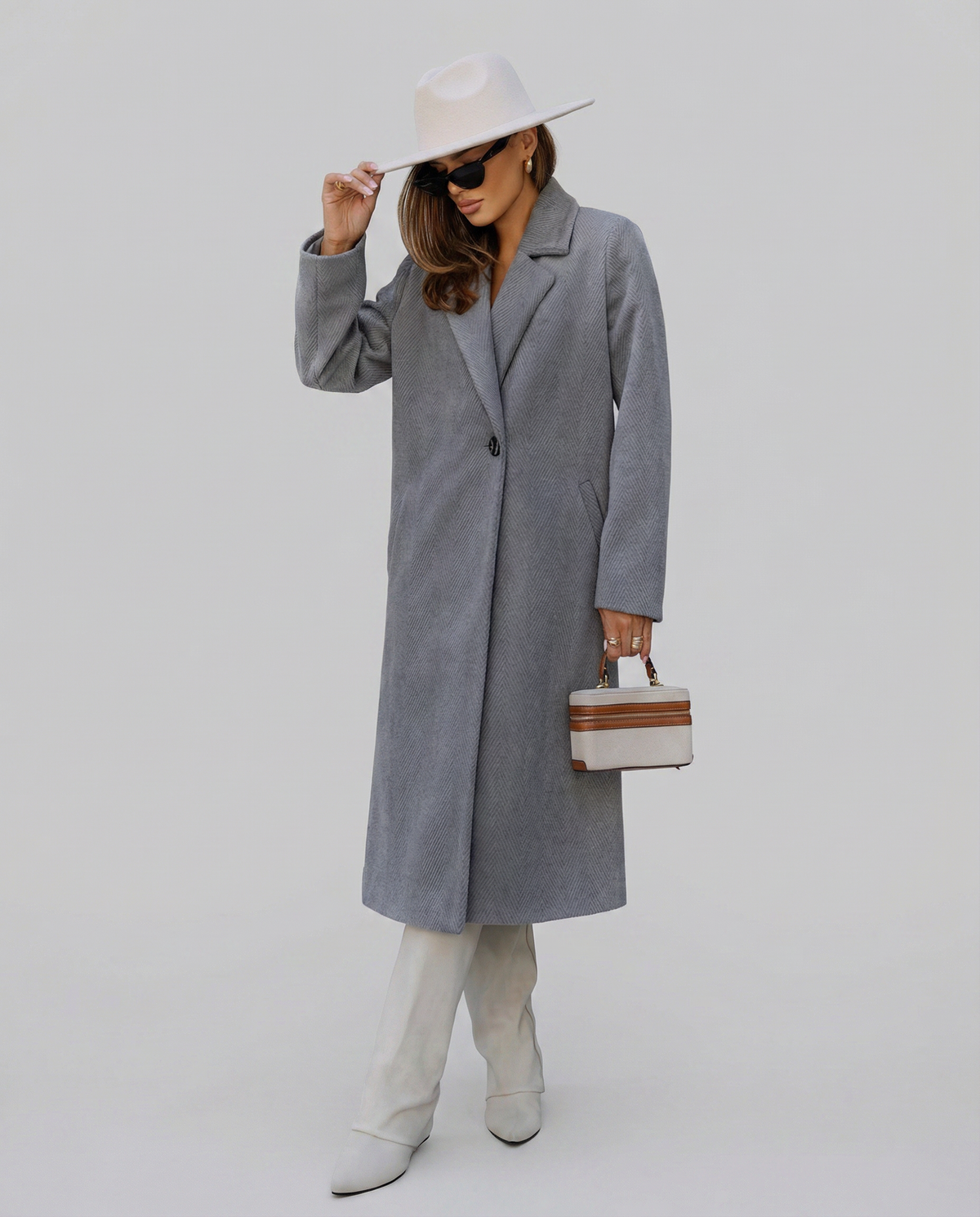 Gabardina de Largo Medio para Trabajo y Uso Casual para Mujer
