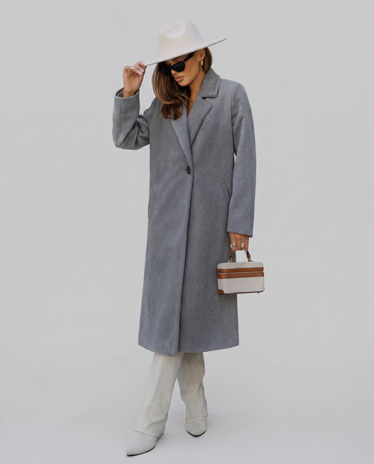 Gabardina de Largo Medio para Trabajo y Uso Casual para Mujer