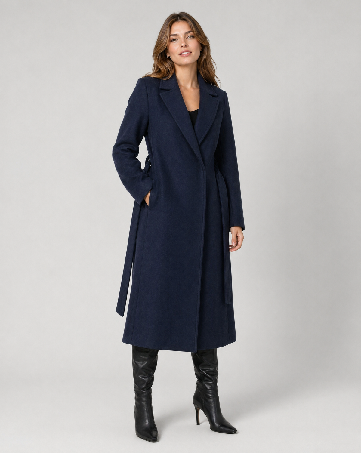 Gabardina Larga Clásica de Invierno para Mujer