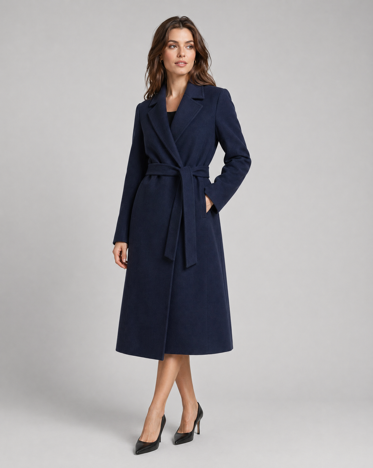 Gabardina Larga Clásica de Invierno para Mujer