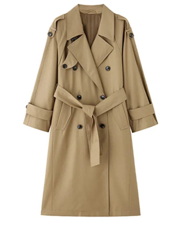 Gabardina Larga Oversized para Mujer