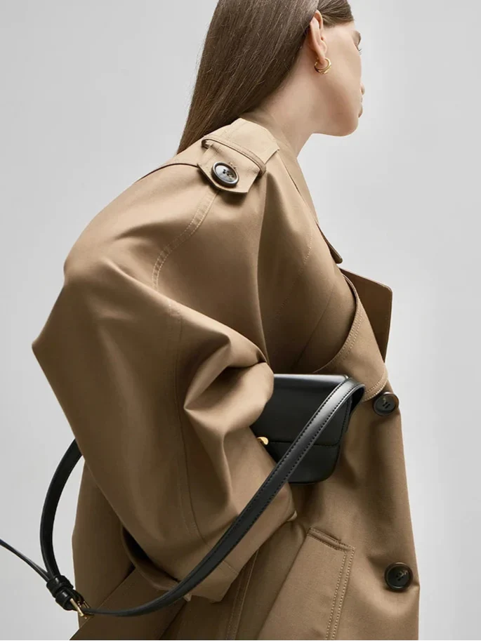 Gabardina Larga Oversized para Mujer