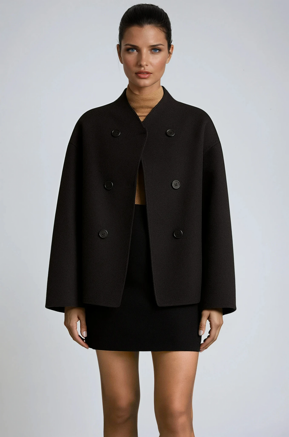 Abrigo Oversized de Doble Botonadura para Mujer