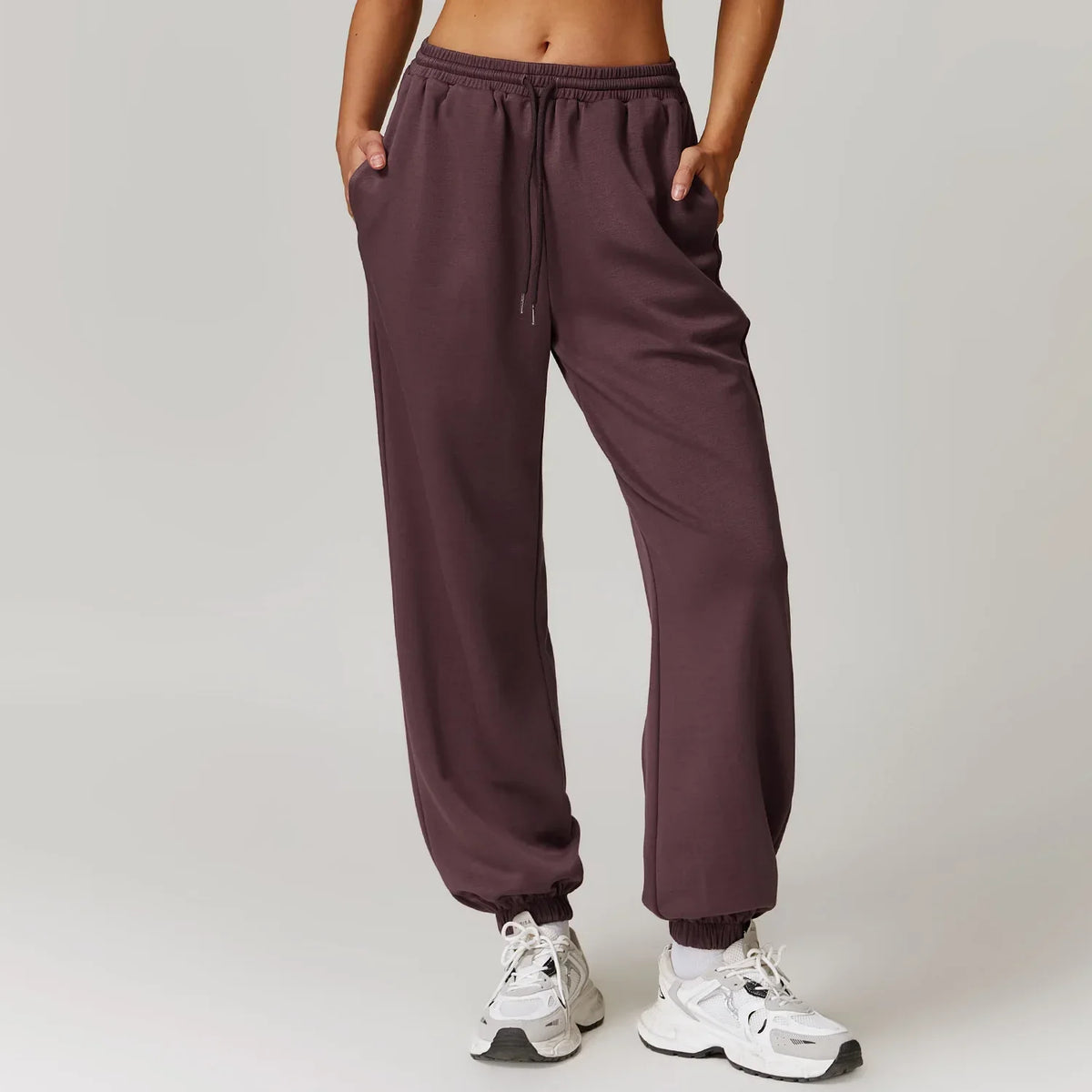 Pantalones de chándal de algodón violetas