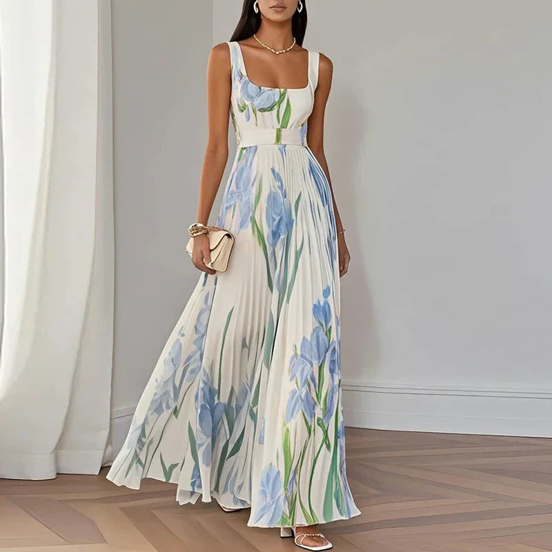 Oriah | Vestido largo floral de corte en A