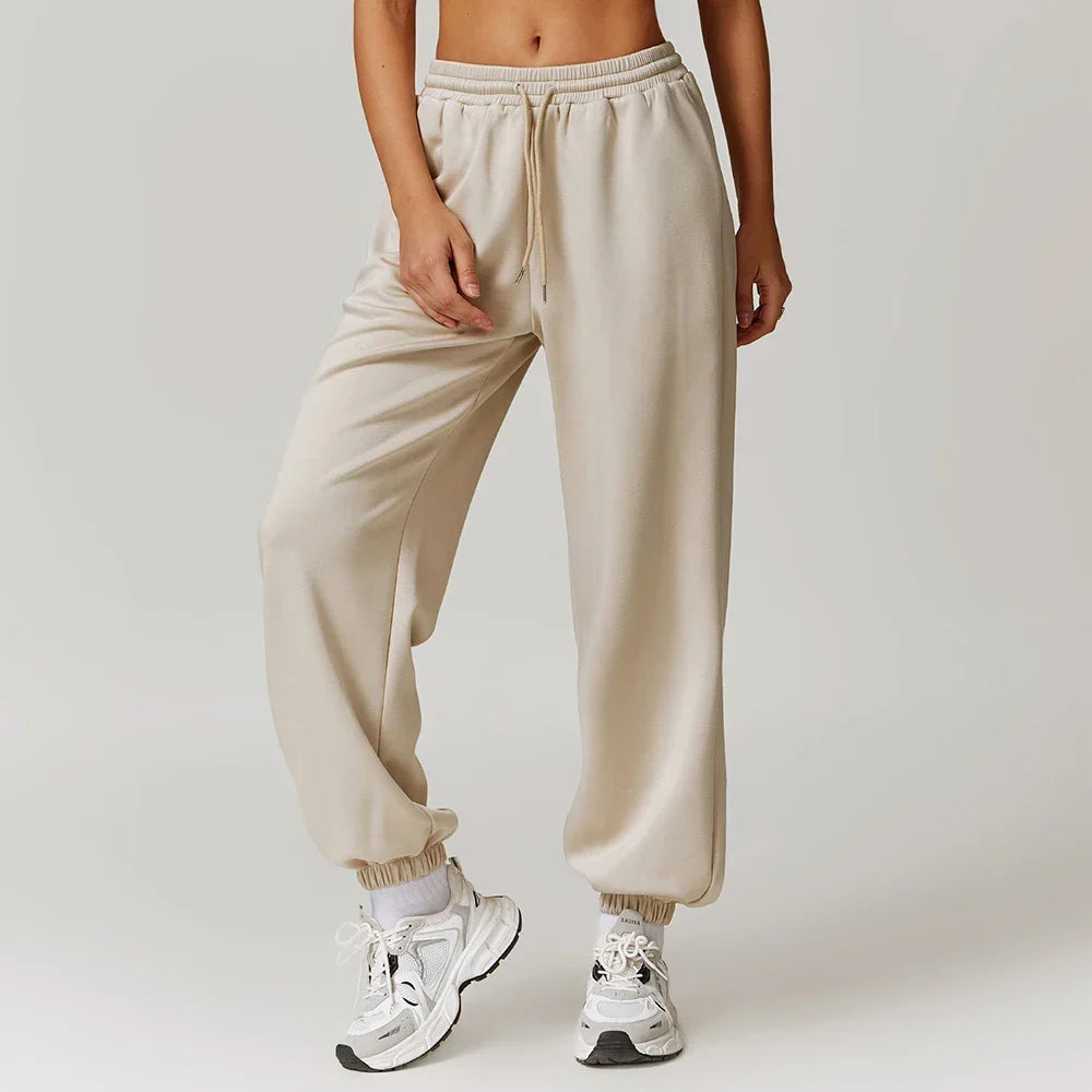 Pantalones de chándal de algodón violetas