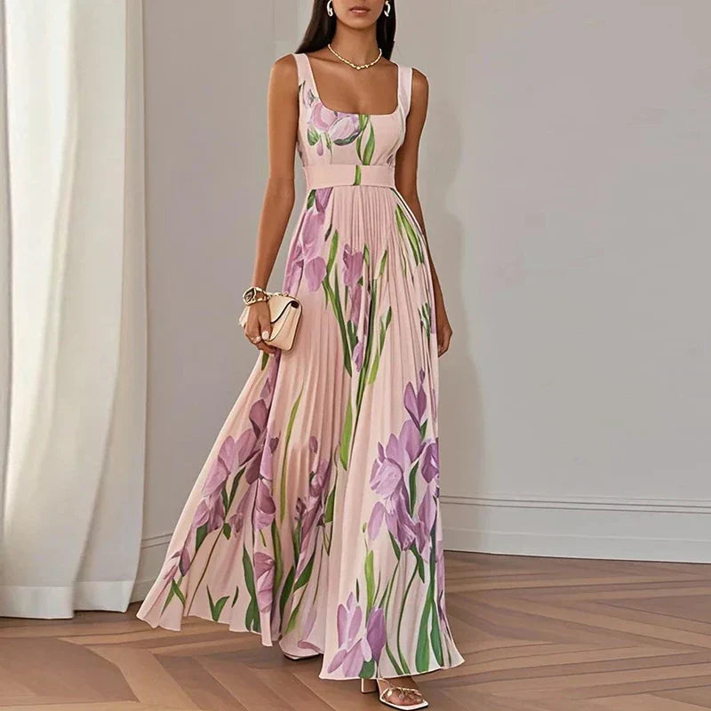 Oriah | Vestido largo floral de corte en A
