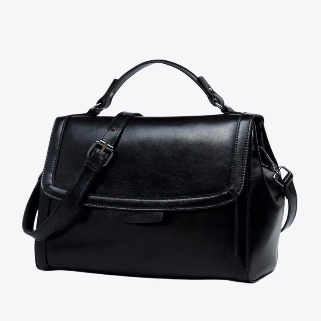 Bolso de hombro de cuero de estilo clásico
